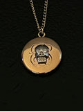 memento mori monogram locket