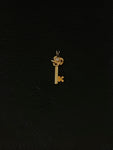 gold love knot key charm