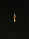 gold love knot key charm