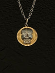 memento mori sunray disk pendant