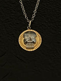 memento mori sunray disk pendant