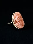 memento mori coral skeleton cameo