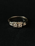 yellow and white gold diamond duette ring