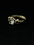 gold enamel memento mori mourning ring