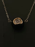 onyx diamond sphere necklace