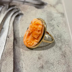 memento mori coral skeleton cameo