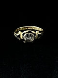 gold enamel memento mori mourning ring