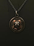 memento mori shield pendant