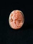 memento mori coral skeleton cameo