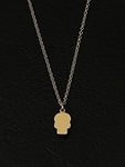 memento mori gold skull pendant