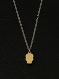 memento mori gold skull pendant