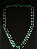 paste emerald long emerald cut collar