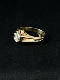 yellow and white gold diamond ring