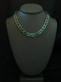 paste emerald long emerald cut collar