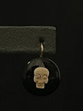 memento mori onyx disk earrings