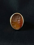 carnelian intaglio ring