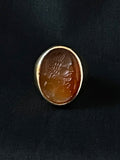 carnelian intaglio ring