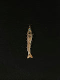 rose gold articulated fish pendant