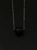 onyx diamond sphere necklace