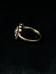 gold mourning ring with hair