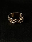 rose gold engraved floral band