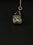 rose gold citrine fob pendant