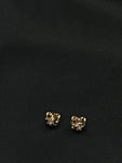 gold diamond quatrefoil studs