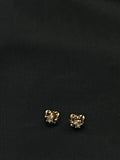 gold diamond quatrefoil studs