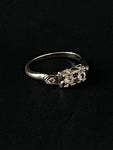 yellow and white gold diamond duette ring