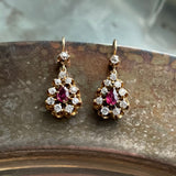 gold ruby diamond pear drops